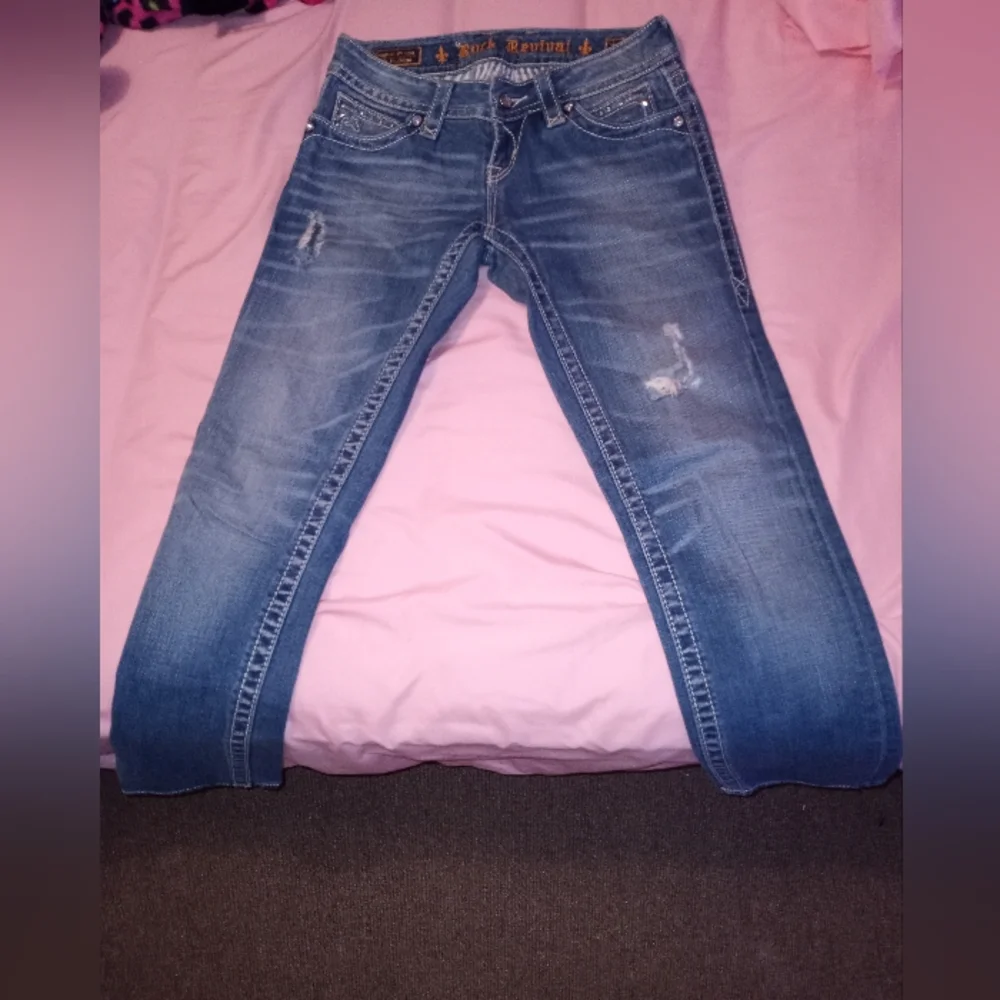 Rock revival bling skinny jeans size 26 - Picture 5 of 5